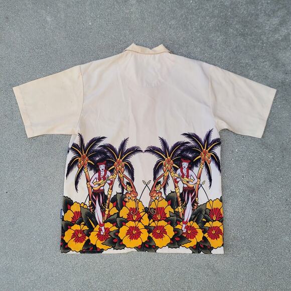 Vtg Dragonfly Hawaiian Button-down Shirt - Picture 2 of 7